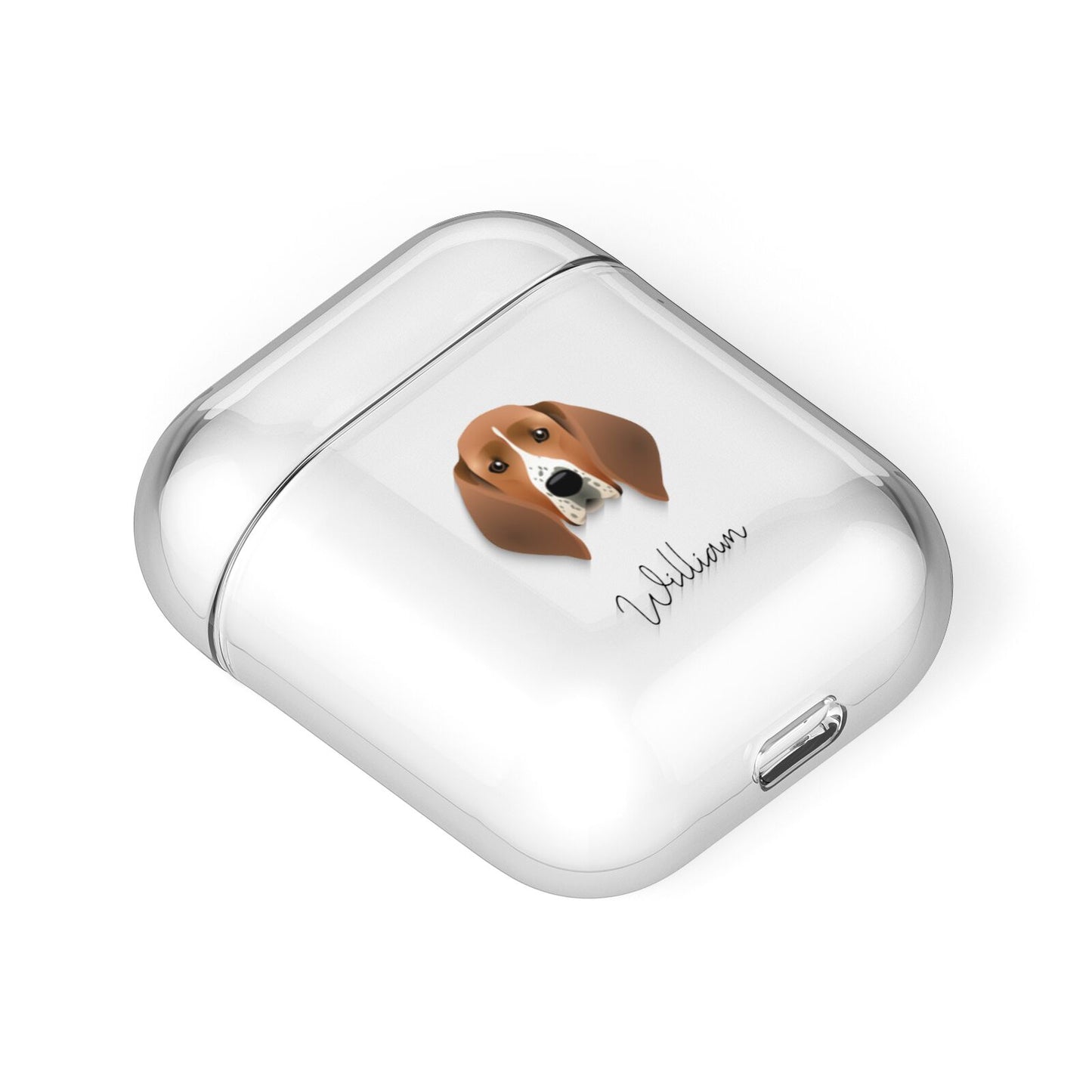 Treeing Walker Coonhound Personalised AirPods Case Laid Flat