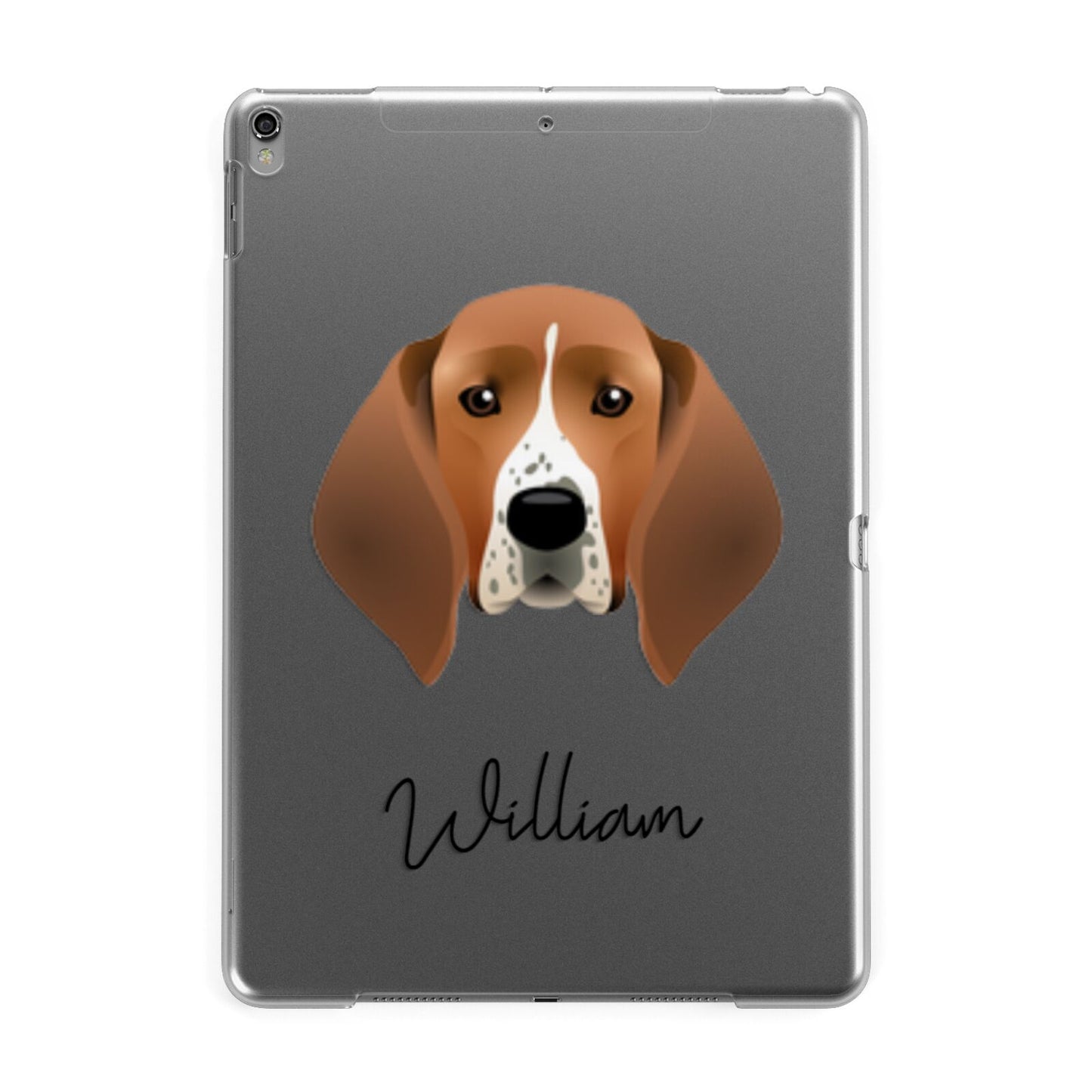 Treeing Walker Coonhound Personalised Apple iPad Grey Case