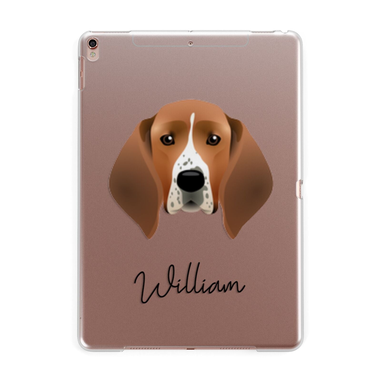 Treeing Walker Coonhound Personalised Apple iPad Rose Gold Case