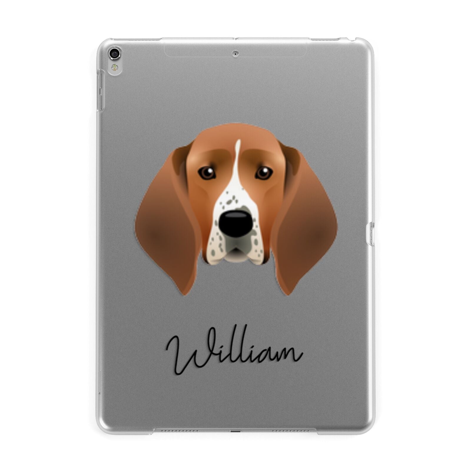 Treeing Walker Coonhound Personalised Apple iPad Silver Case