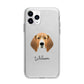 Treeing Walker Coonhound Personalised Apple iPhone 11 Pro in Silver with Bumper Case