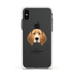 Treeing Walker Coonhound Personalised Apple iPhone Xs Impact Case White Edge on Black Phone