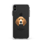 Treeing Walker Coonhound Personalised Apple iPhone Xs Max Impact Case White Edge on Black Phone