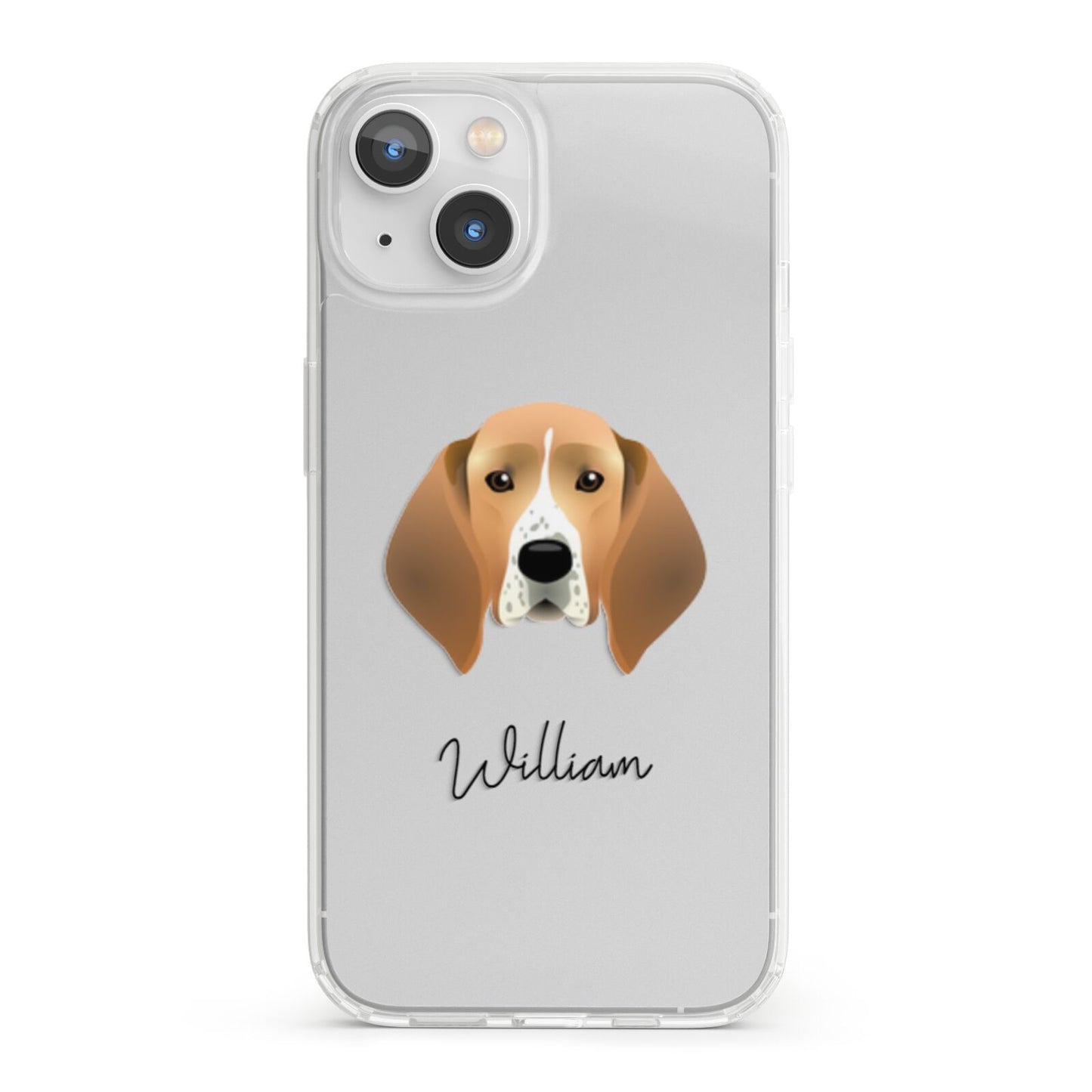 Treeing Walker Coonhound Personalised iPhone 13 Clear Bumper Case