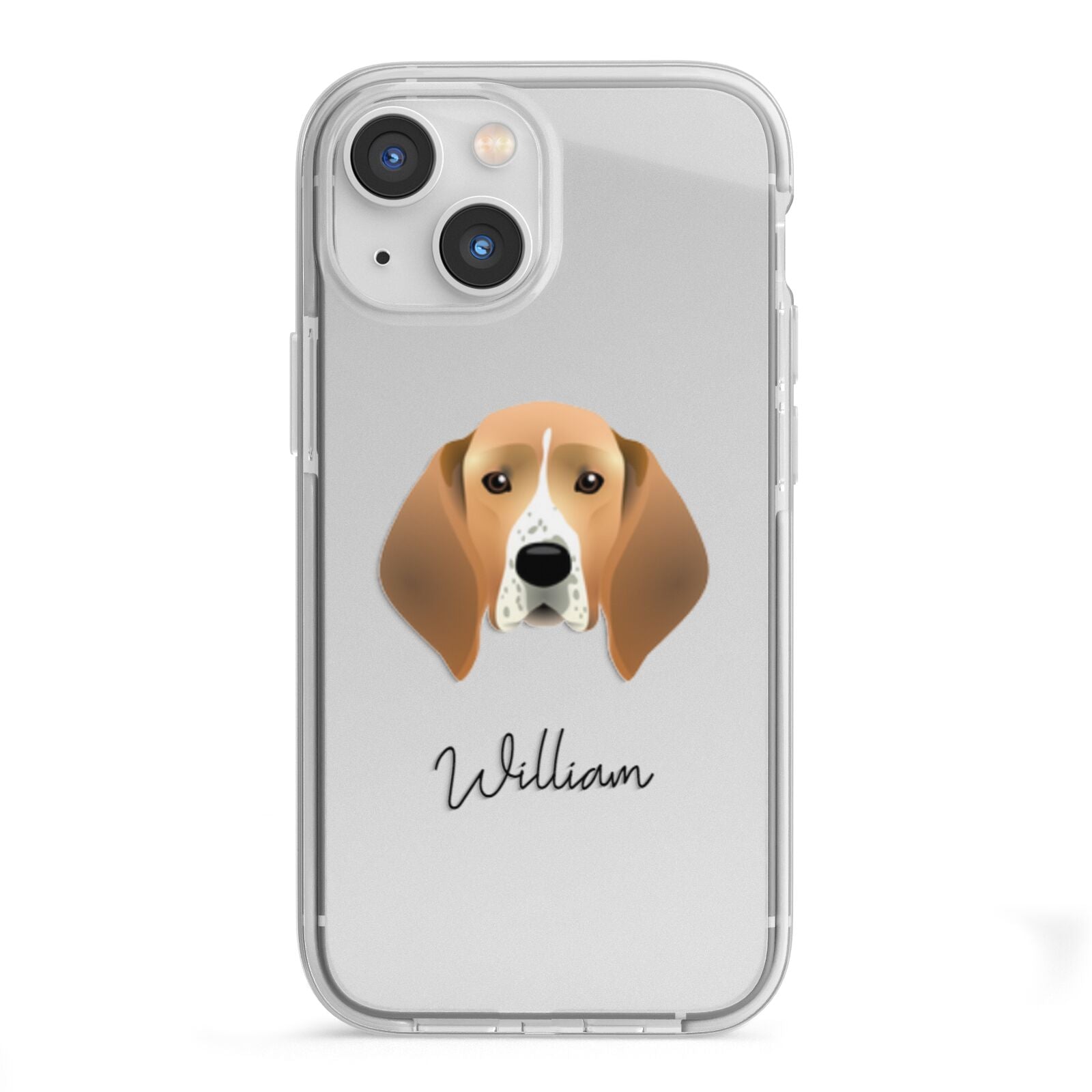 Treeing Walker Coonhound Personalised iPhone 13 Mini TPU Impact Case with White Edges