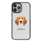 Treeing Walker Coonhound Personalised iPhone 13 Pro Max Black Impact Case on Silver phone