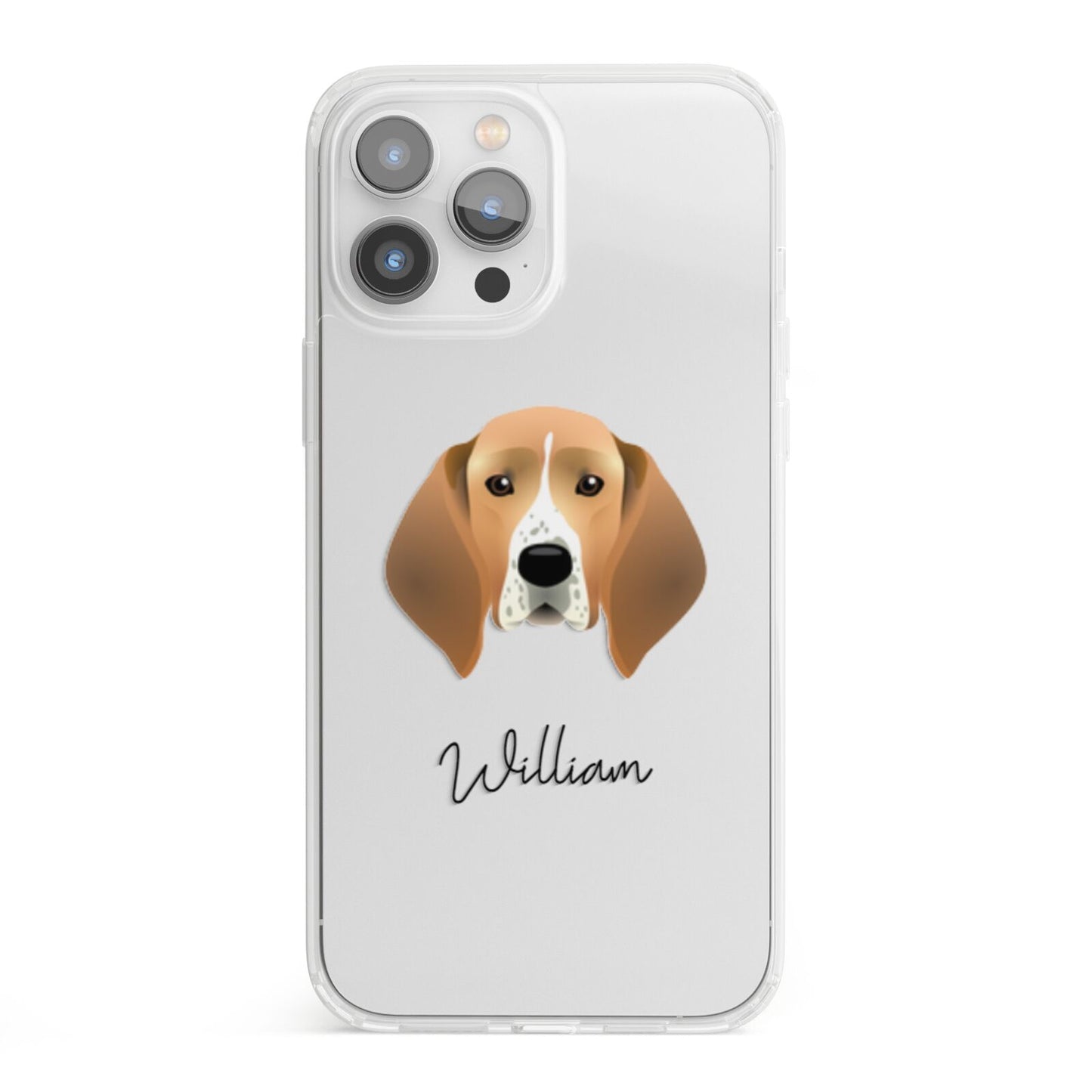Treeing Walker Coonhound Personalised iPhone 13 Pro Max Clear Bumper Case