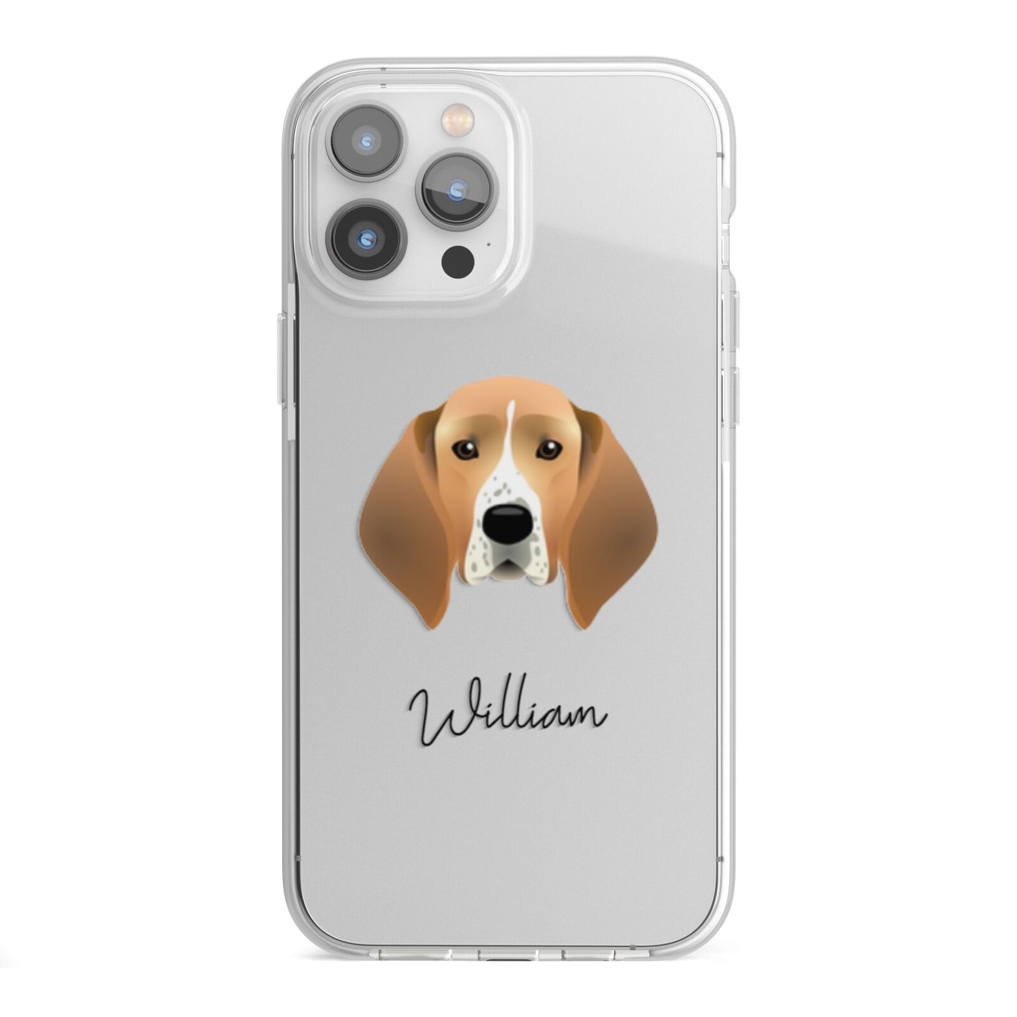 Treeing Walker Coonhound Personalised iPhone 13 Pro Max TPU Impact Case with White Edges