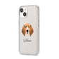 Treeing Walker Coonhound Personalised iPhone 14 Clear Tough Case Starlight Angled Image