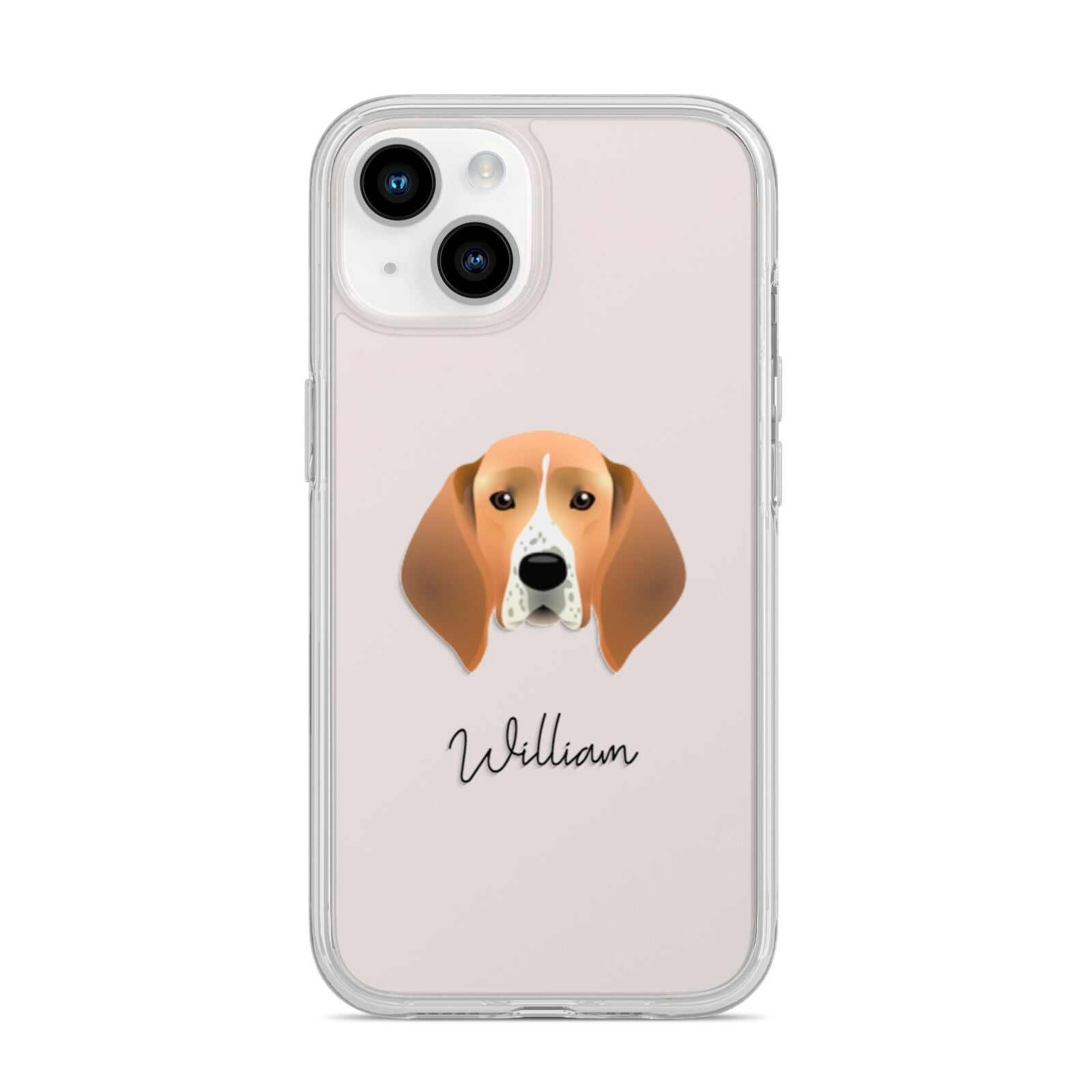 Treeing Walker Coonhound Personalised iPhone 14 Clear Tough Case Starlight