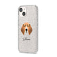 Treeing Walker Coonhound Personalised iPhone 14 Glitter Tough Case Starlight Angled Image