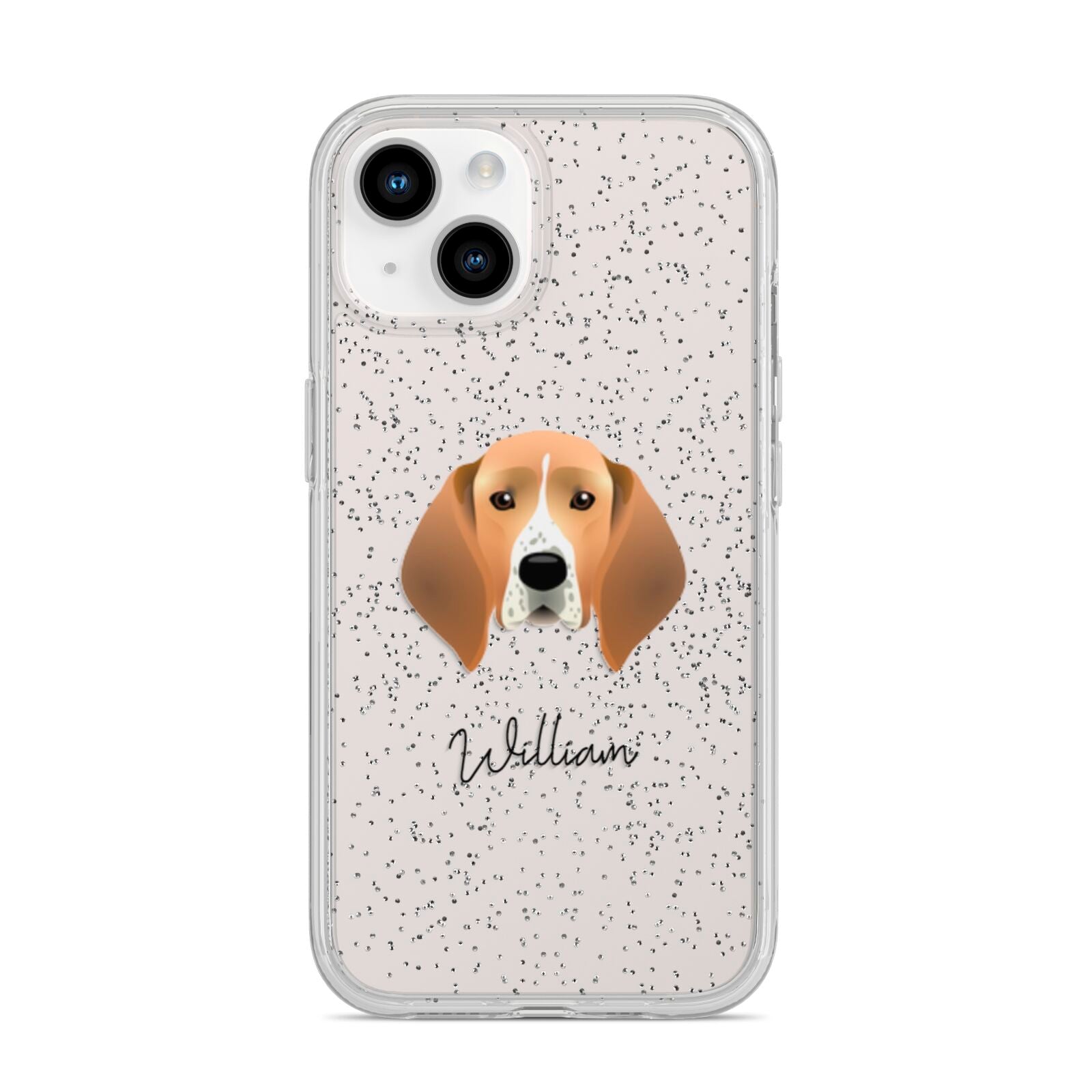 Treeing Walker Coonhound Personalised iPhone 14 Glitter Tough Case Starlight
