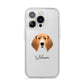 Treeing Walker Coonhound Personalised iPhone 14 Pro Clear Tough Case Silver