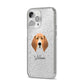 Treeing Walker Coonhound Personalised iPhone 14 Pro Max Glitter Tough Case Silver Angled Image