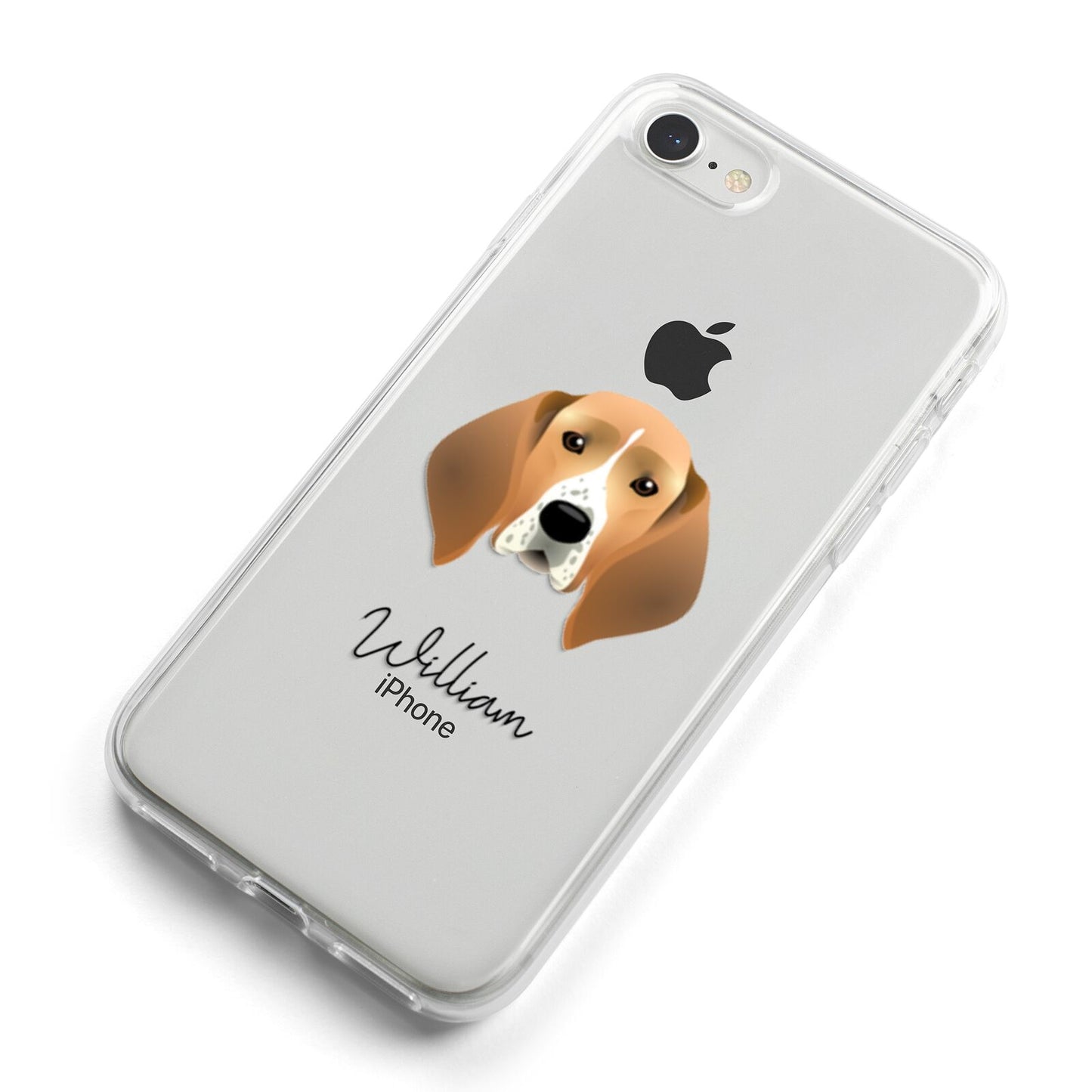 Treeing Walker Coonhound Personalised iPhone 8 Bumper Case on Silver iPhone Alternative Image