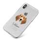 Treeing Walker Coonhound Personalised iPhone X Bumper Case on Silver iPhone