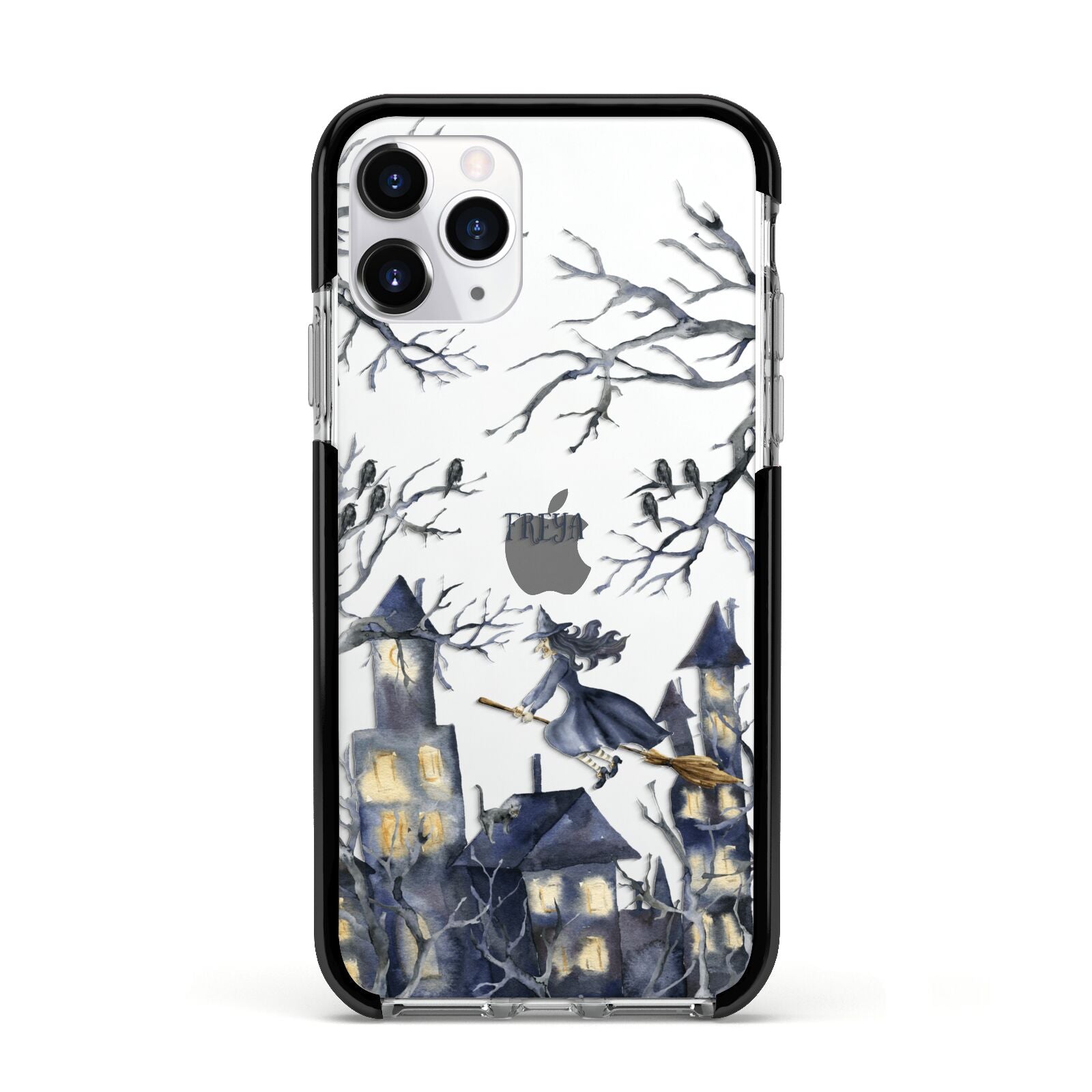 Treetop Halloween Witch Apple iPhone 11 Pro in Silver with Black Impact Case