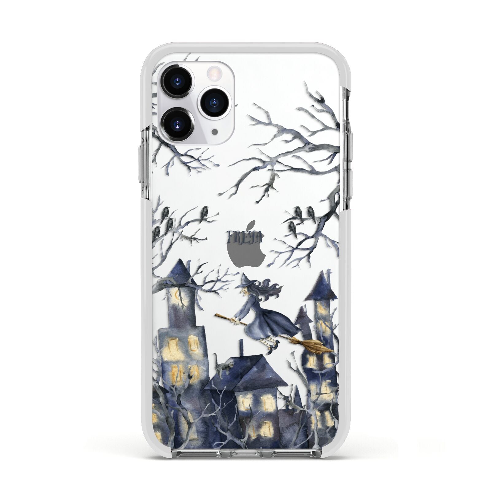 Treetop Halloween Witch Apple iPhone 11 Pro in Silver with White Impact Case