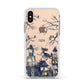 Treetop Halloween Witch Apple iPhone Xs Impact Case White Edge on Gold Phone