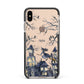 Treetop Halloween Witch Apple iPhone Xs Max Impact Case Black Edge on Gold Phone