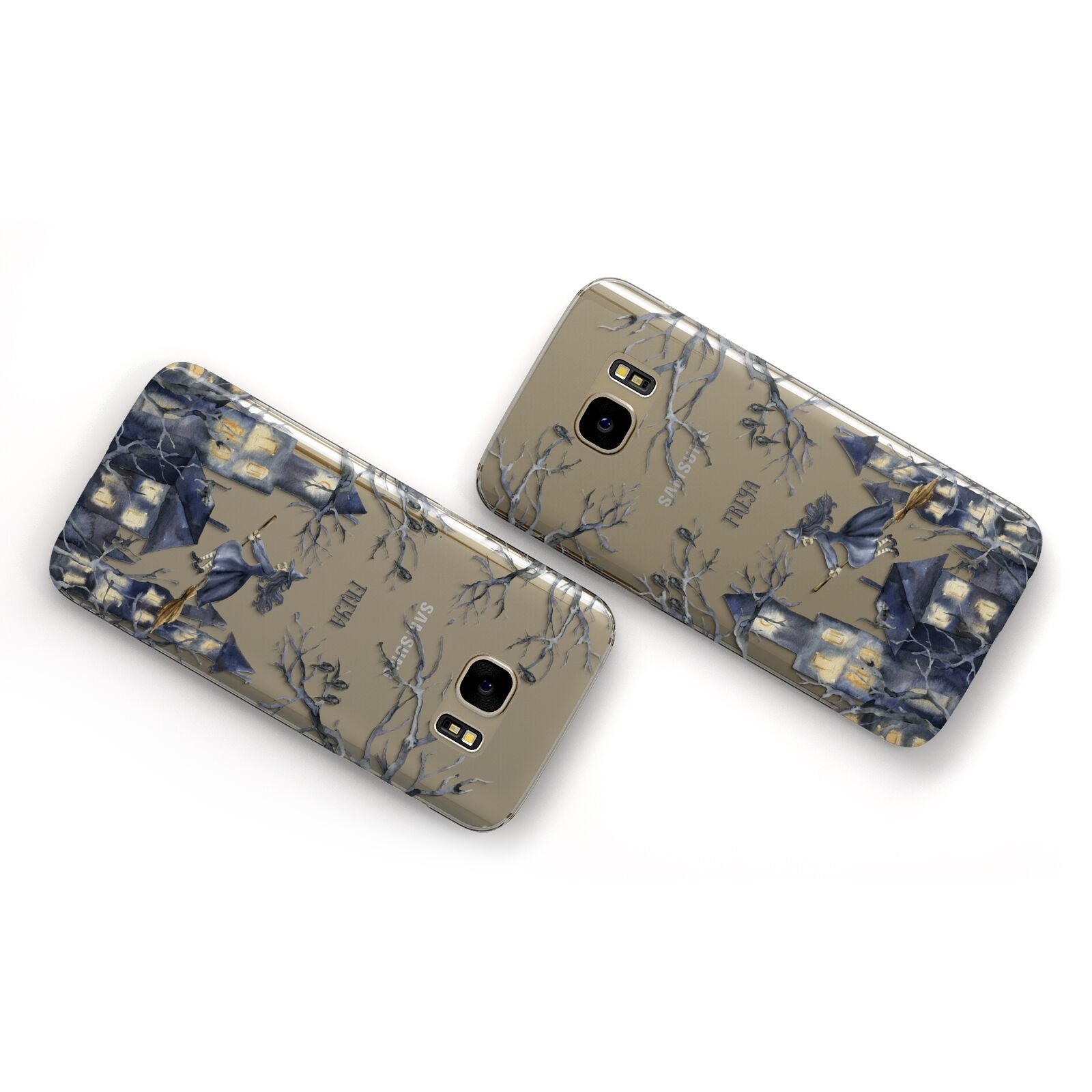Treetop Halloween Witch Samsung Galaxy Case Flat Overview