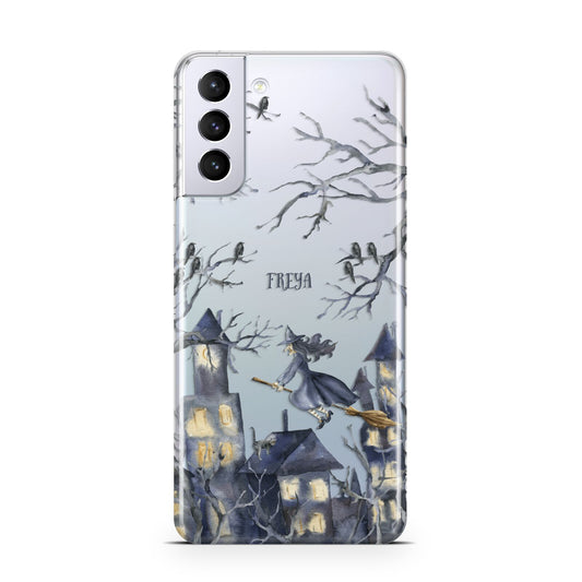 Treetop Halloween Witch Samsung S21 Plus Phone Case