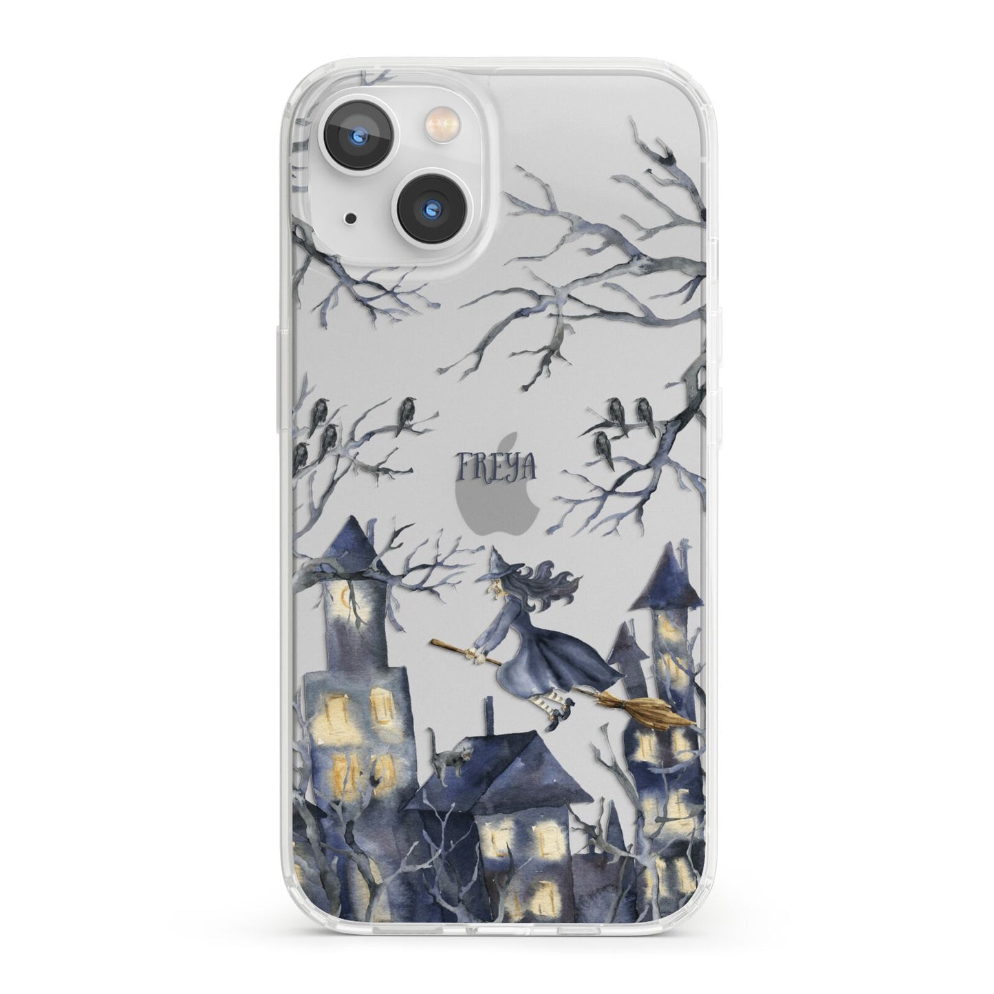 Treetop Halloween Witch iPhone 13 Clear Bumper Case