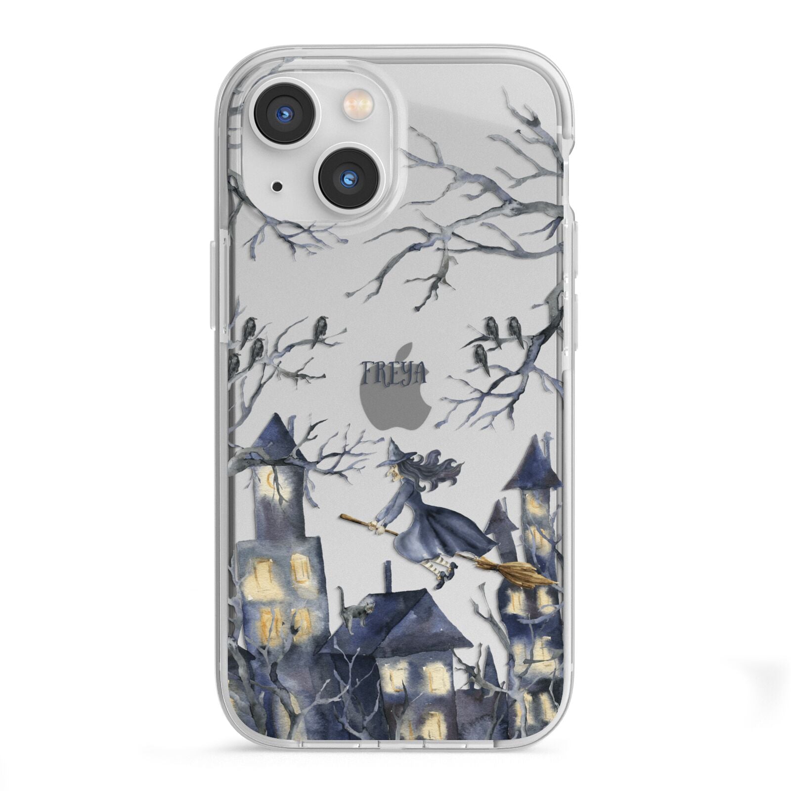 Treetop Halloween Witch iPhone 13 Mini TPU Impact Case with White Edges