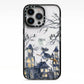 Treetop Halloween Witch iPhone 13 Pro Black Impact Case on Silver phone