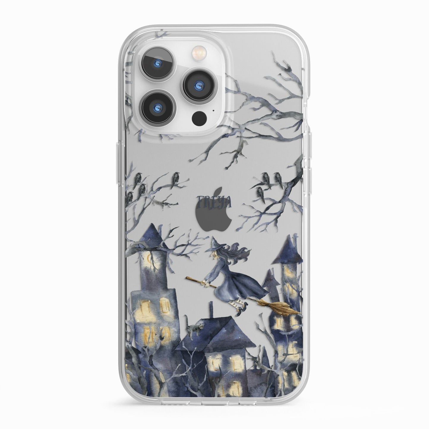 Treetop Halloween Witch iPhone 13 Pro TPU Impact Case with White Edges