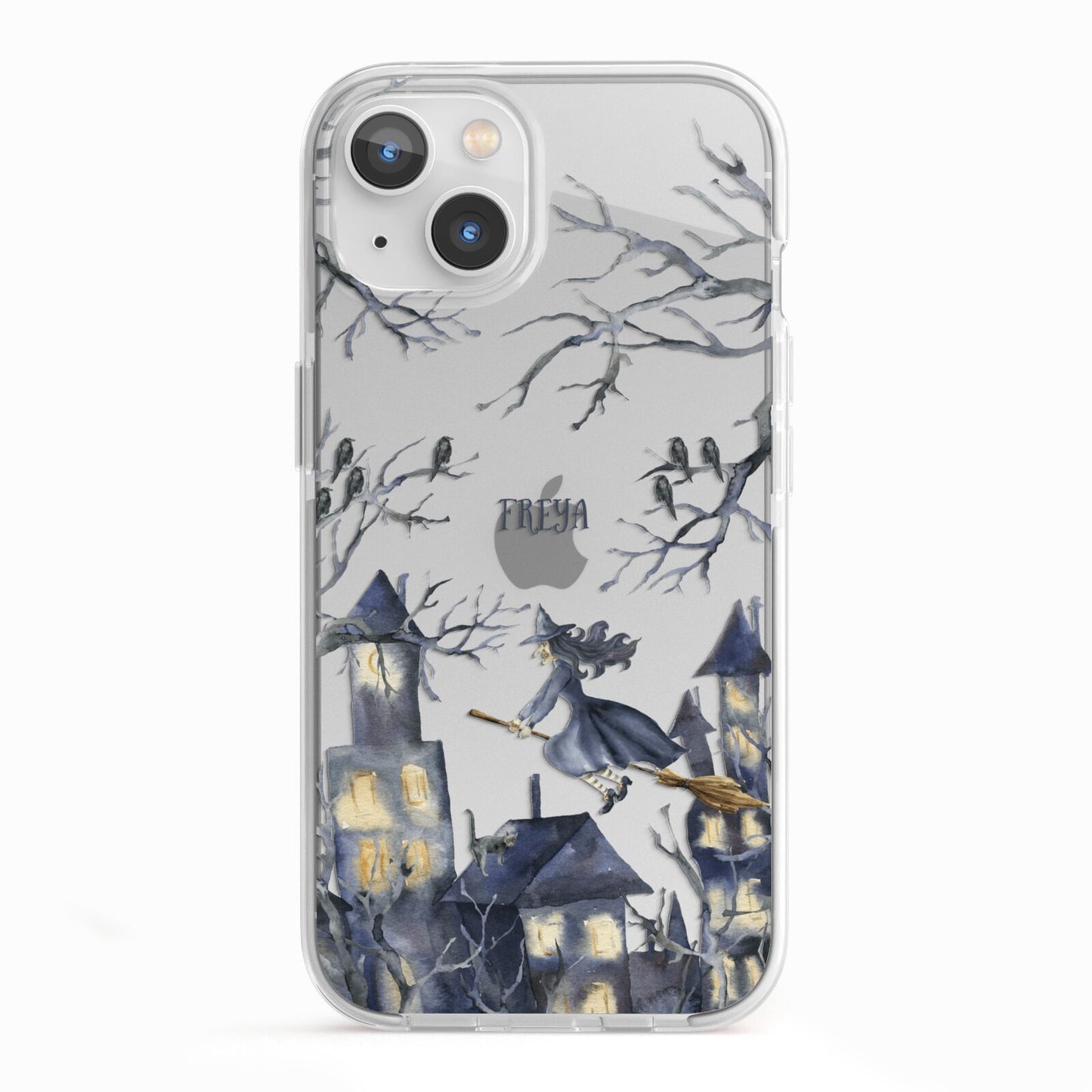 Treetop Halloween Witch iPhone 13 TPU Impact Case with White Edges