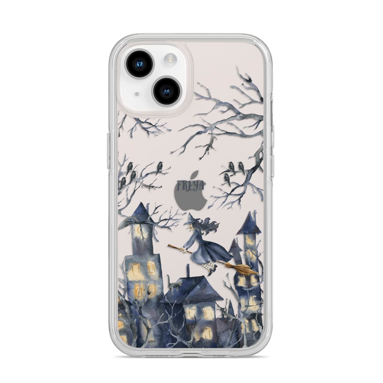 Treetop Halloween Witch iPhone 14 Clear Tough Case Starlight