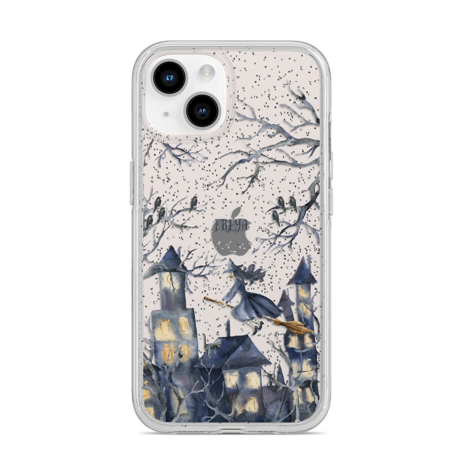 Treetop Halloween Witch iPhone 14 Glitter Tough Case Starlight