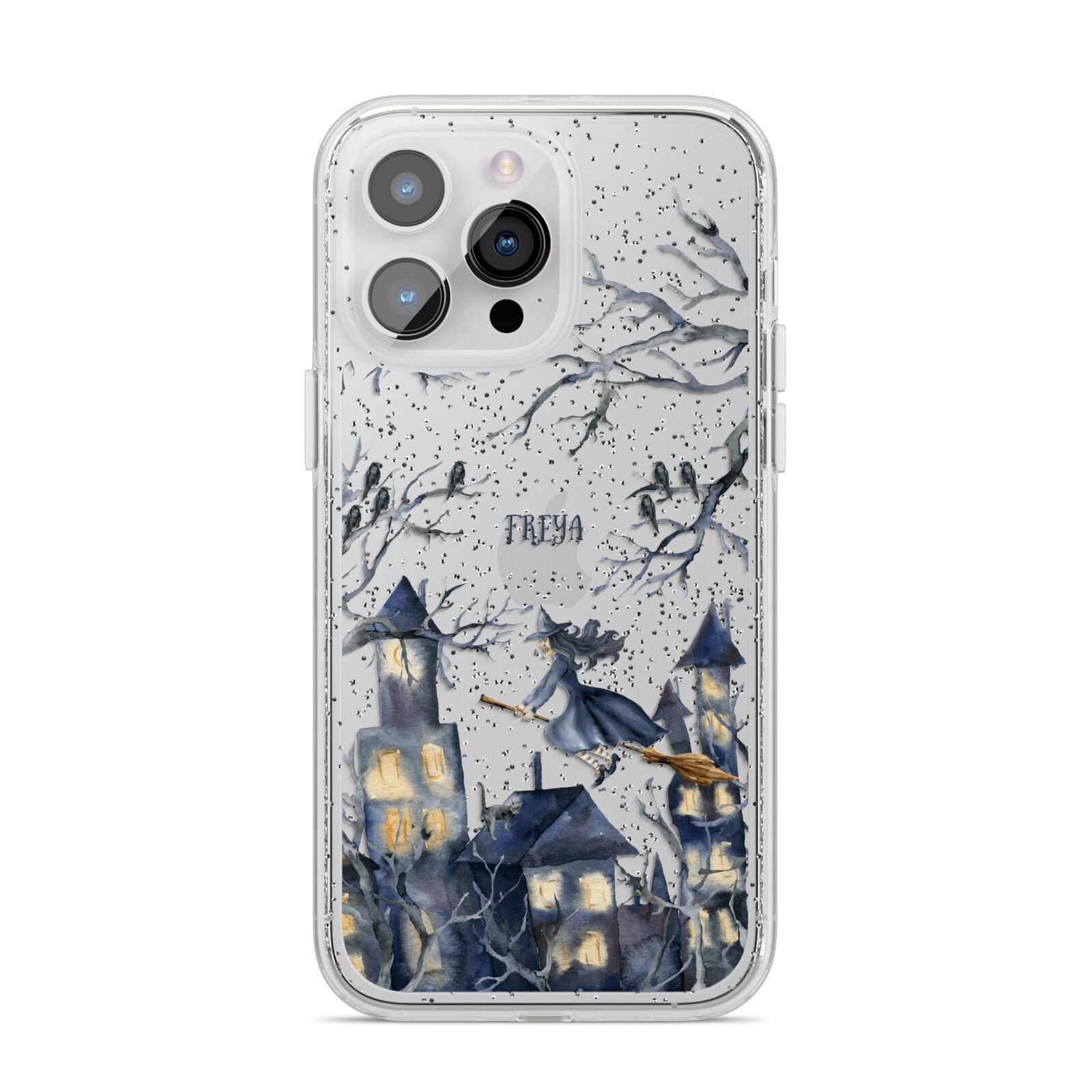 Treetop Halloween Witch iPhone 14 Pro Max Glitter Tough Case Silver