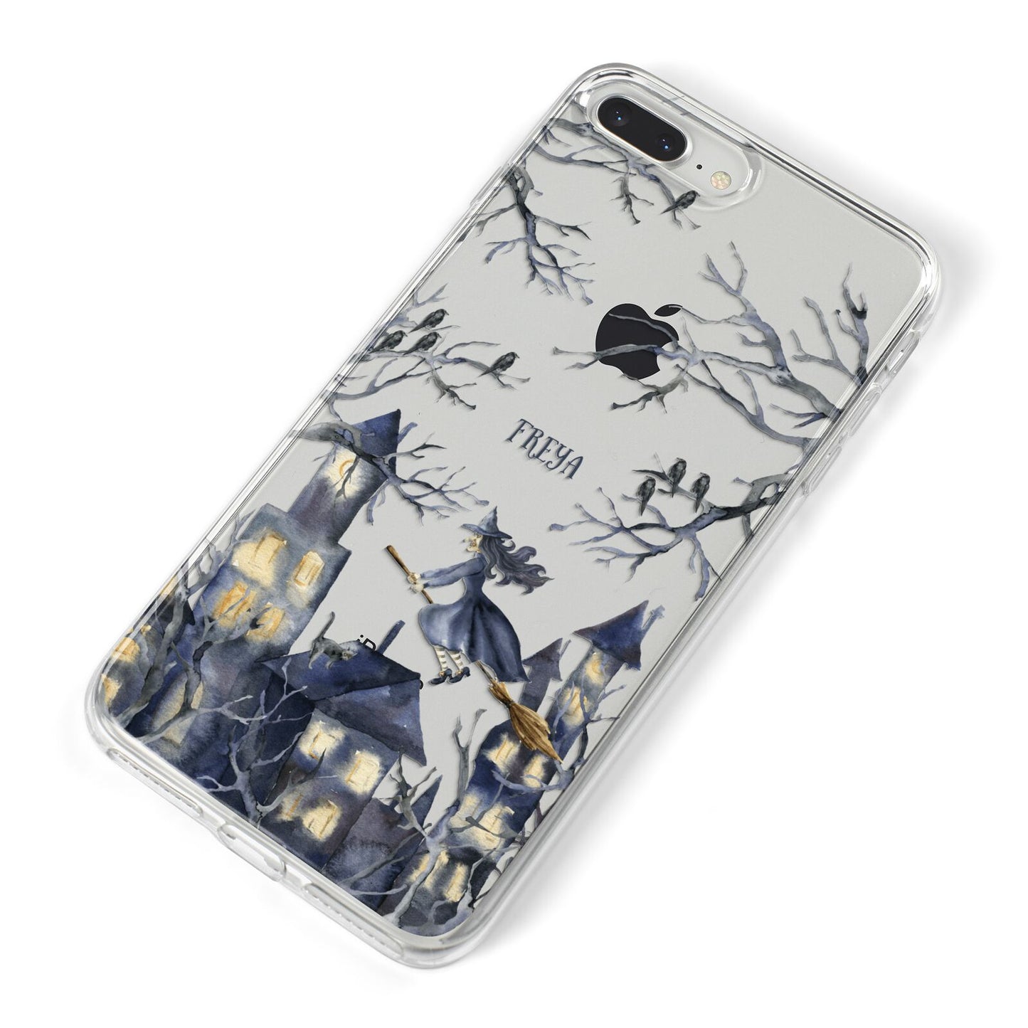 Treetop Halloween Witch iPhone 8 Plus Bumper Case on Silver iPhone Alternative Image