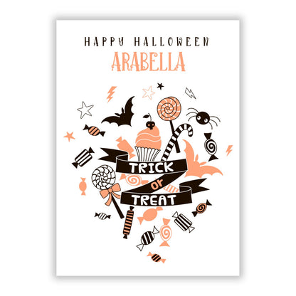 Trick or Treat A5 Flat Greetings Card