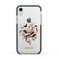 Trick or Treat Apple iPhone XR Impact Case Black Edge on Silver Phone