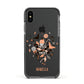 Trick or Treat Apple iPhone Xs Impact Case Black Edge on Black Phone