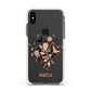 Trick or Treat Apple iPhone Xs Impact Case White Edge on Black Phone