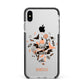 Trick or Treat Apple iPhone Xs Max Impact Case Black Edge on Silver Phone
