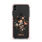Trick or Treat Apple iPhone Xs Max Impact Case Pink Edge on Black Phone