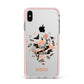 Trick or Treat Apple iPhone Xs Max Impact Case Pink Edge on Silver Phone