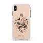 Trick or Treat Apple iPhone Xs Max Impact Case White Edge on Gold Phone