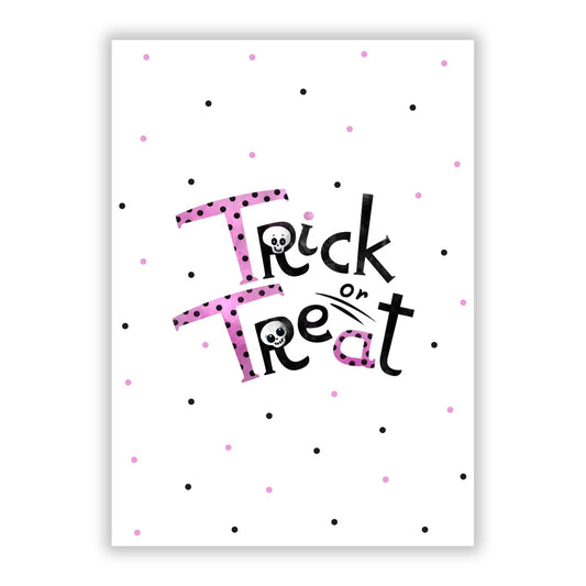 Trick or Treat Halloween A5 Flat Greetings Card