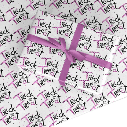 Trick or Treat Halloween Custom Wrapping Paper
