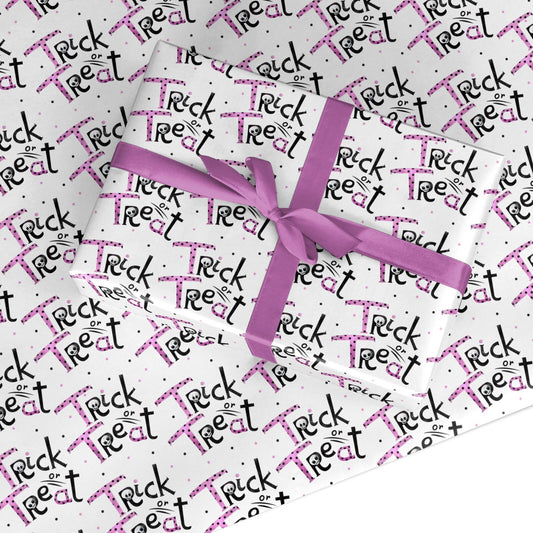 Trick or Treat Halloween Custom Wrapping Paper