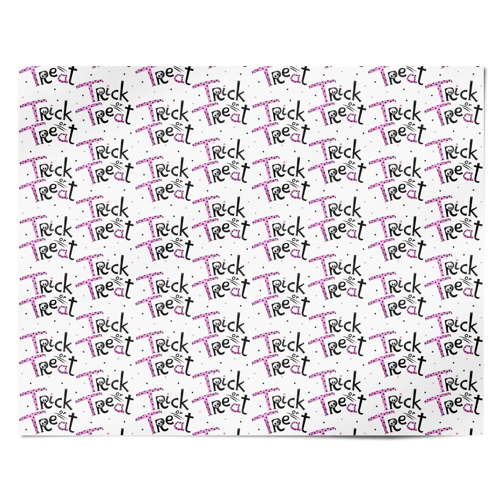 Trick or Treat Halloween Personalised Wrapping Paper Alternative