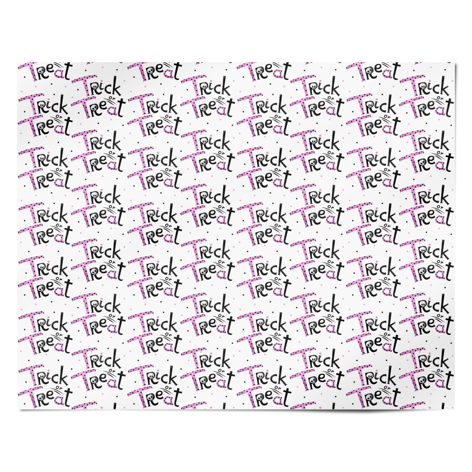 Trick or Treat Halloween Personalised Wrapping Paper Alternative