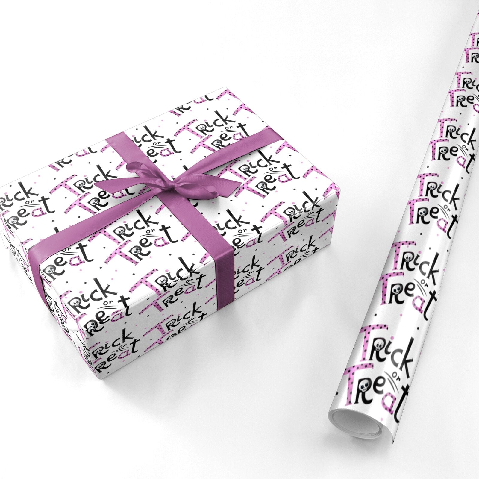 Trick or Treat Halloween Personalised Wrapping Paper