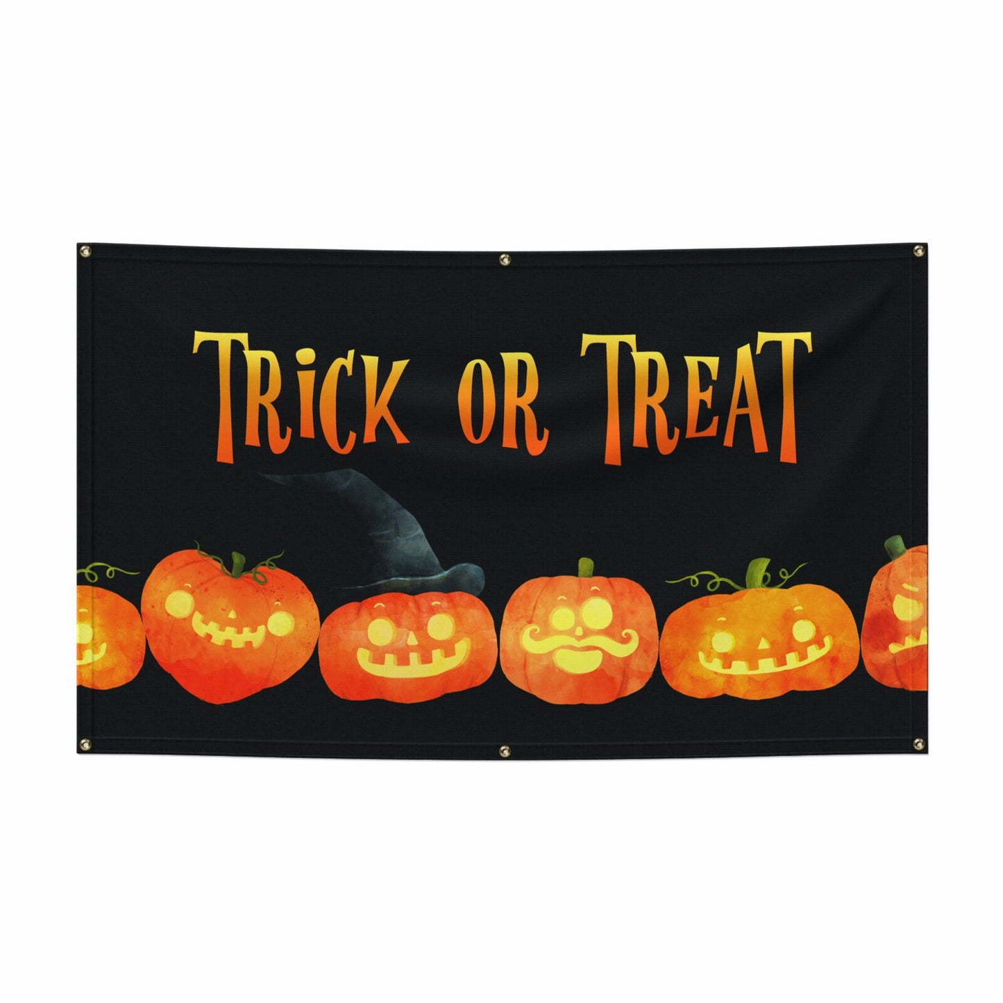 Trick or Treat Pumpkin 5x3 Vinly Banner with Grommets